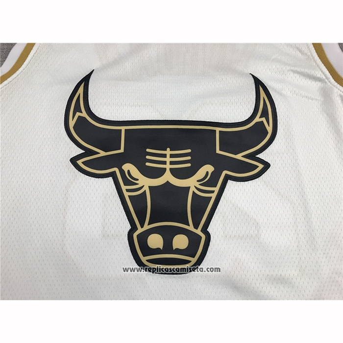 Camiseta Golden Edition Chicago Bulls Michael Jordan #23 Blanco